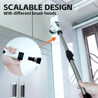9-in-1 Electric Spin Scrubber, Full Body Extendable Handle